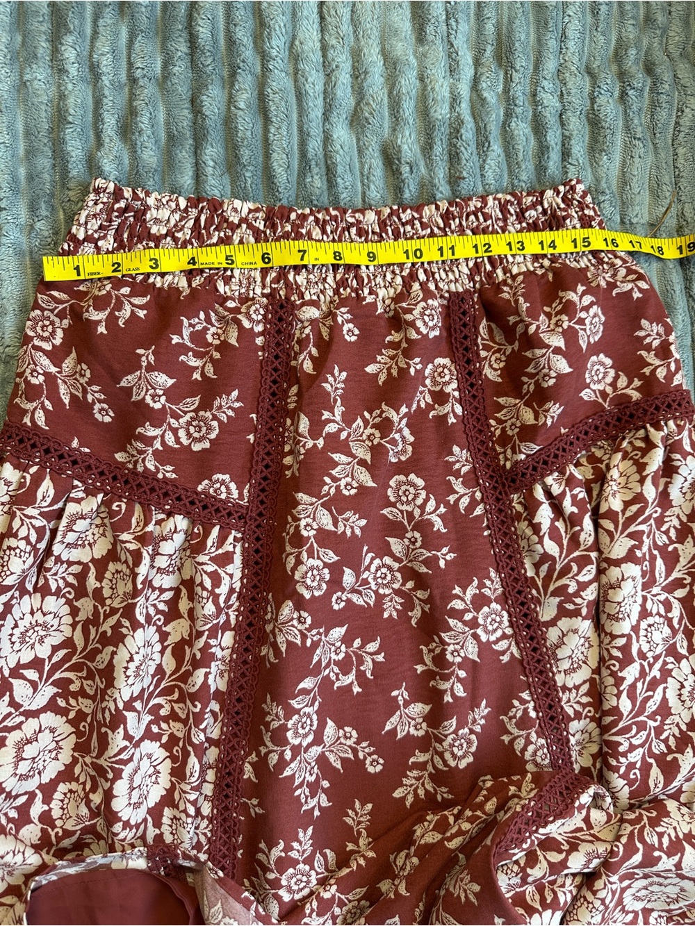 Altar’d State Rust Floral Tiered Maxi Skirt - Picture 6 of 8